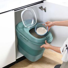 Storage Bottles 25KG Foldable Food Container Rice Bucket Cereal Dispenser Tank Dog Pet Supplies Kitchen Organiser