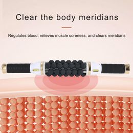 Portable Electric Roller for Muscle Body Relaxing High Frequency 360 Degree Rotation Rolling Massage Fitness Anti-Cellulite Slimming Machine