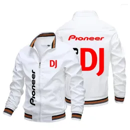 Men's Jackets Retro Spring And Autumn Style Logo Printed Motorcycle Racing Jacket Windproof Casual Bicycle Clothing Zippered J