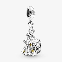 100% 925 Sterling Silver Dancing Belle Dangle Charms Fit Original European Charm Bracelet Fashion Women Halloween Jewelry Accessories 295f