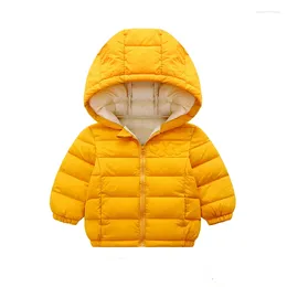 Down Coat 2024 Children's Cotton Jacket 10 Solid Colors Hooded Warm Outwear Winter Girls Boys Kids Clothing