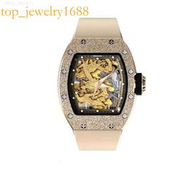 Hip Hop Mechanical Automatic Watches Jewellery Moissanite Watch Cuban Bracelet Fine Jewelry Set For Man