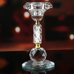 Holders Crystal Candle Holders European Style Romantic Candlestick Feng Shui Bowl Ornament For Wedding Home Bar Party Table Decor