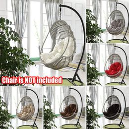 Round Hanging Egg Hammock Chair Swing Seat Cushion Thick Nest Back for Indoor and Outdoor Patio 240508