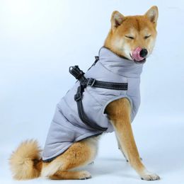 Dog Apparel Thickened Warm Jacket For Dogs Western-style Down Puppy Clothes Christmas Gift Snow Cotton Suit Towing Winter