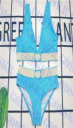 Blue Swimwear Womens Split Bikini Gold Print Women Swimsuit Suit V Neck Ladies Swim Wear8064984