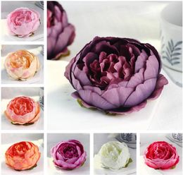 20pcs 10cm Artificial Flowers For Wedding Decorations Silk Peony Flower Heads Party Decoration Flower Wall Wedding Backdrop White 8041583