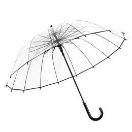 Gear Automatic longhandled transparent umbrella, enlarged umbrella, forest Japanese student sun umbrella, female straight umbrella