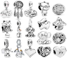 Popular 925 Sterling Silver Cute Silver Star Cat Elephant Mushroom Pendant for Original Charm Bracelet Ladies Jewelry1045950