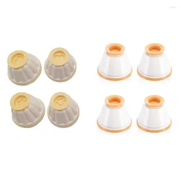 Baking Tools 4 Pcs/set Plastic Dessert Cups Steamed Mold/Cups Chocolate Jellies Moulds With Lid Custards Cream Cake Mould Dropship