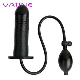 Other Health Beauty Items Equipped with inflatable giant dildo suitable for women 18 anal plug rubber hip expander adult game Q240508