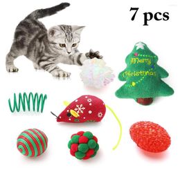 Cat Toys 7pcs Christmas Toy Set False Mice Mouse Playing Interactive Pet Chew For Cats Supplies3055034