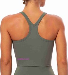 Designer LuL Yoga Outfit Sport Bras Women High Support Lavento Womens Racerback Sports Bra Navel Top Built in