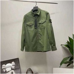 Men's Jackets Mens Jackets Stonerose Designer Stone Jacket Hign Quality Islande Top Badges Zipper Shirt Loose Style Compass Pointer Badge High Stre Otxhp41a9