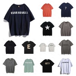 Mens T-Shirt essen shirt tials tshirt FG tees 1977 Solid Colour loose Mens Women Designers TShirt Tees Fashion Tops Man trend Hip Hop Clothing Shorts Sleeve Clothes zb