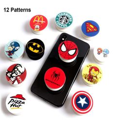 Universal 360 Degree Super Hero Cell Phone Holder Real 3M glue Expandable Grip Finger Stand Flexible For iPhone X 8 7 plus Samsung5912686