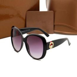 Fashion Round Sunglasses Eyewear Sun Glasses Designer Brand Black Metal Frame Dark Glass Lenses For Mens Womens Better Brown Cases 267d