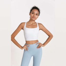Lu Bra Yoga Align Tank Top Popular white long impact longline sports bra Lemon LL Workout Gym Woman