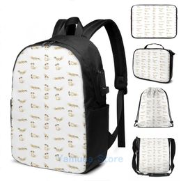 Backpack Funny Graphic Print In The Day Of A Gecko USB Charge Men School Bags Women Bag Travel Laptop