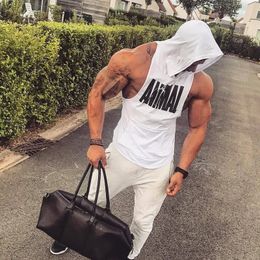 Top Brands Gym T-shirt Man Sleeveless Sweatshirt Gym Clothing Men Bodybuilding Clothes Mens Singlet Fitness Vest Singlets Tops 240508