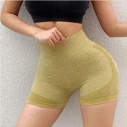 Women Shorts Summer Fashion High Waist Yoga Workout Leggings Scrunch Butt Elastic Female Casual Sport Seamless Fitness 240509