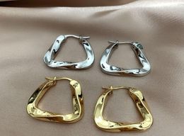 Fashion designer new Jewelry irregular simple cold trapezoidal Earrings brass metal wind artistic personalized6431463