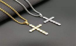 Hip Hop Iced Out Pendant With Stainless Steel Chain Christian Golden Necklace For Women/Men Jewellery Dropshipping5582819