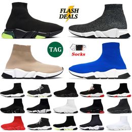 classic knit platform loafers speed socks shoes designer mens trainers paris all black beige clear sole graffiti women sock sneakers tennis chaussures