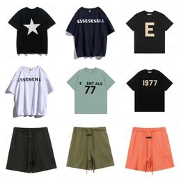 Designer mens T Shirt ESS FG tees 1977 brand essen shirt tials T Shirt Casual comfortable breathable half sleeve top fashion women shorts Cool Shorts Sleeve Clothes vx