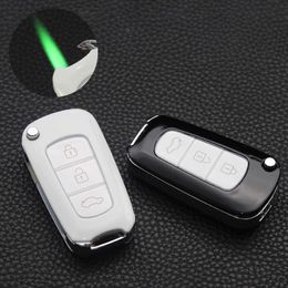 TH Creative Windproof Igniter Metal Car Keychain Gas Unfilled Lighter Wholesale
