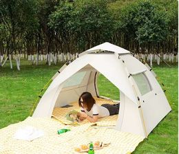 Sports Outdoors Camping Tent outdoor automatic 3-4 people beach quick open folding camping double rain portable camping equipment