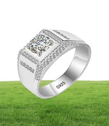 YHAMNI 100 Solid 925 Sterling Silver Ring 1 Carat Diamond Engagement Rings For Men Wedding Ring Charm Jewellery MJZ0152347017