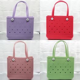 Summer bogg bag xl accessory eco jelly candy beach bag lightweight holes waterproof Organise silicone purse designer handbags stock fashionable ho04 eC4