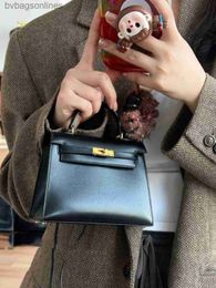 Classic Hremms Designer Bags Women Genuine Leather Handheld Bag Mini Black Gold Box Cowhide Kelyy Ring Engraved Shoulder Carrying Bag Vintage Style Bag