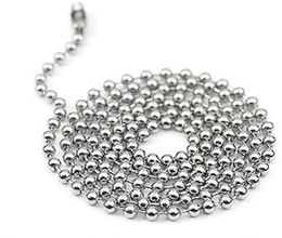 100pcslot 60cm24inch Metal Alloy Bead Ball Chains for Dog Tag pendants with mirror surface3687158