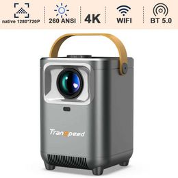 Projectors Transspeed 260ANSI Projector 1280 * 720P 8000 lumens D3100 supports 4K WiFi 200 screen BT5.0 outdoor portable projector J240509