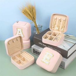 Jewelry Boxes New Portable Creative Letter Jewelry Organizer Box for Travel Ring Necklace Earrings Storage Zipper Bag Jewelry Box Wholesale