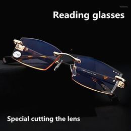 Sunglasses High Quality Special Cutting Presbyopia Lenses Men Style Square Reading Glasses Fashion Presbyopic Spectacles For Hyperopia 279o
