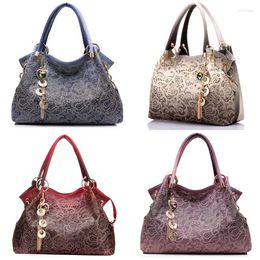 Bag Female Bags For Women Hollow Out Handbags Floral Print Shoulder Ladies Tote Tassel Handbag