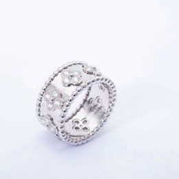 Unique ring for men and women Wide anti allergic non fading rice bead silver Valentine's Day with common vanly