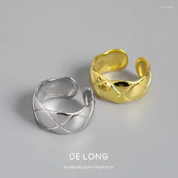 Cluster Rings 925 Sterling Silver Ring For Women With Minimalist Diamond Shape Design - Korean Style From Dongdaemun