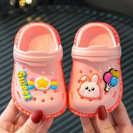 Slipper Summer Childrens Garden Clogs Shoes for Boys and Girls Beach Sandals Children Lightweight Breathable Cute Cartoon Slide Baby Q240409