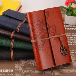 Backpack Retro Notebook PU Leather Travellers Daily A6 Loose Leaf Binder Kraft Paper