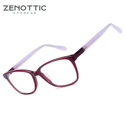 Sunglasses Frames ZENOTTIC Fashion Women Square High-quality Acetate Optical Glasses Frame Ladies Non-Prescription Eyeglasses BT3019