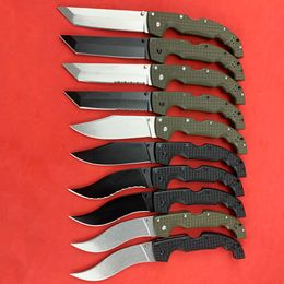 TunAfire GT-CL911 Multipali tipi di coltelli pieghevoli manico in fibra di nylon nera/verde 8CR13Mov LAME LAMA SCHEDA