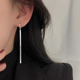 Dangle Chandelier Fashion Stainless Steel Gold Colour Long Tassel Earrings for Women Simple Geometric Unique Korean Earrings Wedding Jewellery Gifts