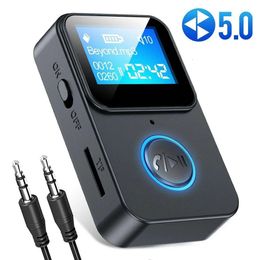 LCD screen 5.0 audio receiver adapter Bluetooth TF card car MP3 music player Walkman