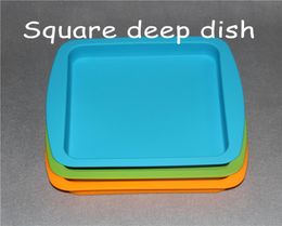 88inch Deep Dish square Pan 85quot friendly Non Stick Silicone Containers Concentrate Oil BHO silicone trays silicone deep tra8528699