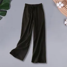 Women's Pants Women Harem Stylish Summer With Elastic Waist Adjustable Drawstring Pockets Loose Fit Long Trousers For Wear