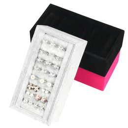 Jewellery Tray Velvet Jewellery Earrings Ring Display Tray Box Holder Storage Organiser Case For Counter
